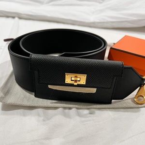 Extremely difficult to get item. Hermes Kelly pocket strap. 105 cm. Crossbody